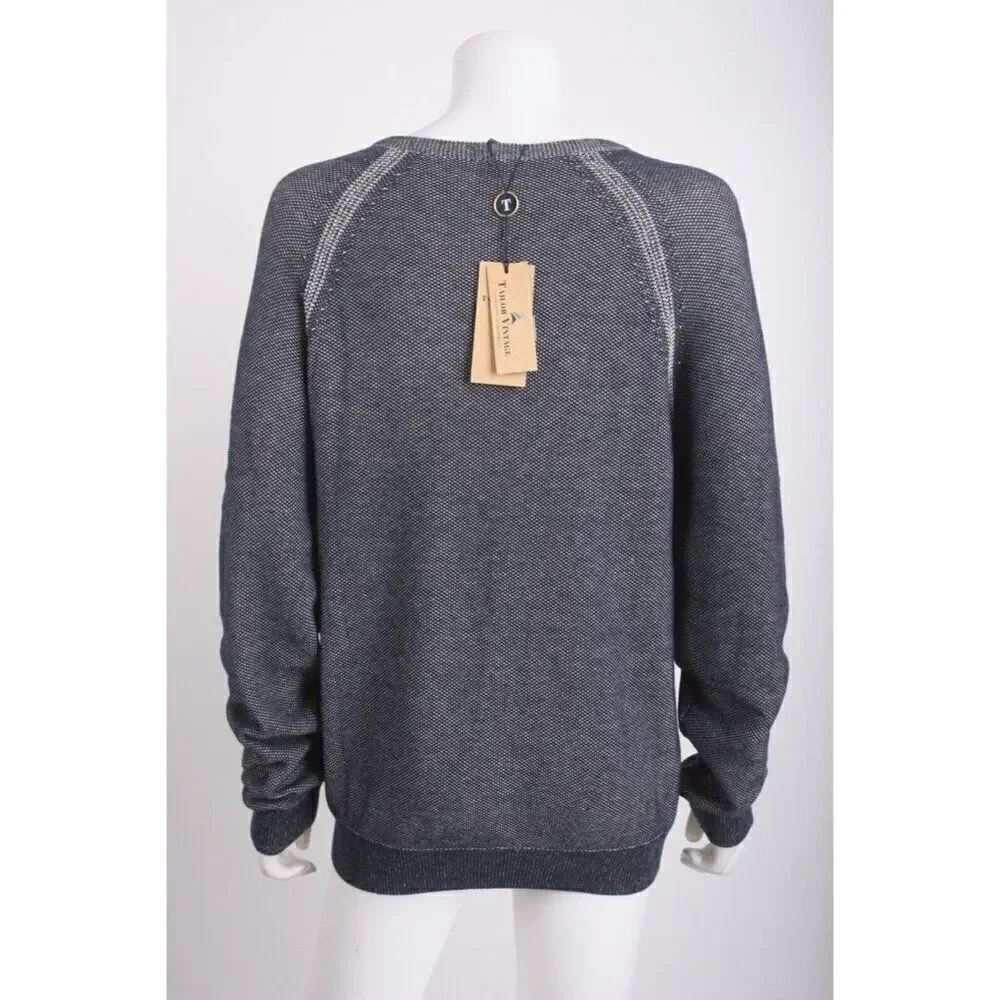Tailor Vintage Mens Sweater Reversible V-Neck Navy blue Pebble Gray XXL NWT